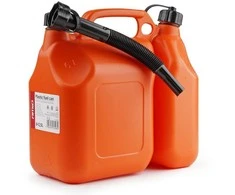 Plastikinis dviejų skyrių kuro kanistras 6 L + 2,5 L AMIO-03208