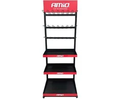 Vitrina su lentynomis ir kabliukais amio-04803