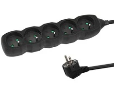 Esperanza ELK208K Power strip 5GN/3M Juodas