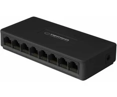 ENS102 Esperanza komutatorius 8 prievadų 10/100 Mbps, juodas