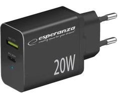 Tinklo Įkroviklis - Esperanza EZC105K 20W Juodas