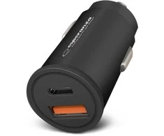 Esperanza EZC111K mobile device charger Išmanusis telefonas, Planšetė Juodas USB Fast charging Auto