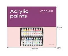 Akriliniai dažai 24 vnt.- 12 ml. maaleo 20363