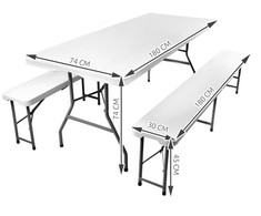 Gardlov Sulankstomas sodo stalas 180cm + 2 suolai