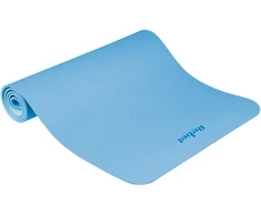Gimnastikos kilimėlis jogai, pilatesui, fitnesui, 183x61cm, storis 6mm, TPE medžiaga, mėlynas, REBEL ACTIVE