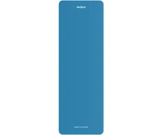 Gimnastikos kilimėlis jogai, pilatesui, fitnesui, 183x61 cm, storis 1.5 cm, NBR medžiaga, mėlyna, REBEL ACTIVE