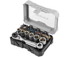Zestaw Rinkinys 25 mm antgalių ir galvučių rinkinys su reketu ir magnetiniu laikikliu, 60 mm, 24 vnt.