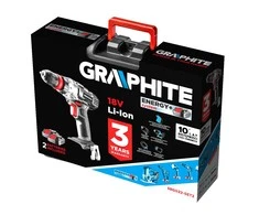 Wiertarko Wkretarka Suktuvas-gręžtuvas Graphite 58G022-SET2; 18 V; 2x2,0 Ah akum.; su lagaminu