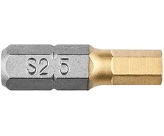 Graphite Antgaliai wkrętakowe HEX5.0 x 25 mm, 2 vnt.