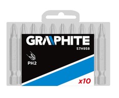 Graphite Antgaliai wkrętakowe PH2 x 50 mm, 10 vnt.