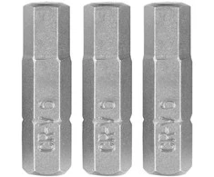 Bity Šešiakampiai antgaliai H6 x 25 mm, 3 vnt.