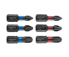 Graphite Impact antgaliai PH1/2/3, PZ1/2/3 x 25 mm, 6 vnt.
