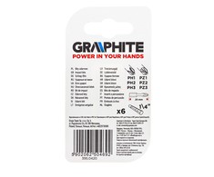 Graphite Impact antgaliai PH1/2/3, PZ1/2/3 x 25 mm, 6 vnt.