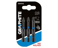 Smūginiai antgaliai GRAPHITE PZ1/2/3 50 mm (3 vnt.)