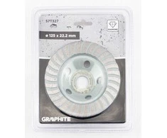 Graphite Tarcza Deimantinis šlifavimo diskas, turbo, 125 x 22,2 mm, sausas