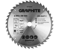 Graphite Diskinio pjūklo diskas, Widia, 315 x 30 mm, 40 dantų