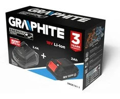 Graphite Rinkinys Energija+ 58GE131-1 2AH akumuliatorius su įkrovikliu