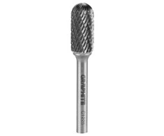 Metalo freza GRAPHITE 55H361 - Cilindrinė suapvalinta, 12x25 mm