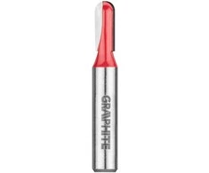 Frezavimo antgalis GRAPHITE 56H212: U formos griovelis, ilgas, HM, 6,35 x 15,5 mm, kotas 8 mm