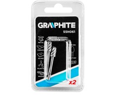 Graphite Grafitinė HSS pjovimo kulka 6,0 mm, kotas 3,2 mm, 2 vnt.