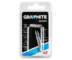 Graphite Grafitinė HSS freza, kūgis 1,4 mm, kotas 3,2 mm, 2 vnt.