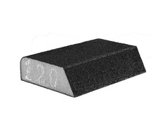 Graphite Grafitinė abrazyvinė kempinė 98 x 25 x 68 mm, K120, įstriža