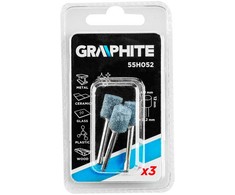 Graphite Grafitinis šlifavimo akmuo, cilindras 10 x 12 mm, kotas 3,2 mm, 3 vnt.