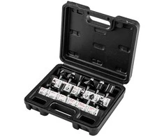 Frezy Karbamido medienos pjovimo antgaliai, 6 mm kotas, 12 vnt. rinkinys.