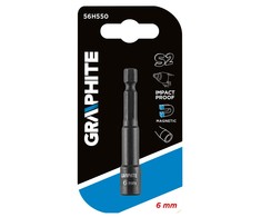 Smūginė galvutė GRAPHITE 6 mm su magnetu