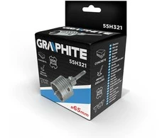 65 mm GRAPHITE Skylės Pjūklas su SDS+ Adapteriu ir Grąžtu