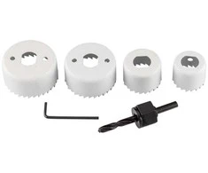 Otwornice Skylėms gręžti skirti pjūklai su adapteriu, 32–54 mm, 6 vnt. rinkinys