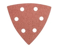 Graphite Papier Delta Velcro švitrinis popierius 93 x 93 mm K 100, 5 vnt., su skylutėmis