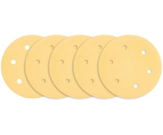 Papier Švitrinis popierius su lipdukais, 225 mm, K180, 5 vnt., su 6 skylėmis, šlifuokliams 59G264, 59G265