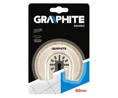 Grąžtas Graphite Pusapvalis diskas 65 mm, HCS, galvanizuota deimanto dulkių danga