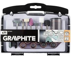 Graphite Rinkinys akcesoriów do miniszlifierki, 71 vnt.