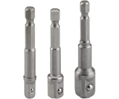 Zestaw Rinkinys Galvučių mažinimo rinkinys 1/2", 1/4", 3/8" į 1/4" šešiakampius, 3 vnt.