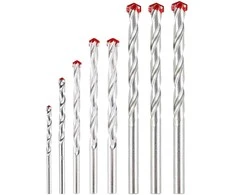 Grąžtas Zestaw Rinkinys Betono grąžtų rinkinys: 3, 4, 5, 6, 7, 8, 9, 10 mm, 8 vnt. rinkinys.