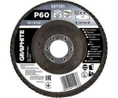Ściernica Cirkonio plokštelinis diskas 125 x 22,2 mm, P60