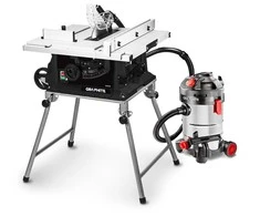 Graphite pjūklas 1600 W stalo pjūklas, 254 x 30 mm, sulankstomas stalas