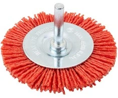 Szczotka 75 mm nailoninis diskinis šepetys su 6 mm kotu