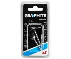 Nailoninių šepetėlių rinkinys GRAPHITE 3 vnt. (5 mm, 15 mm, 22 mm)