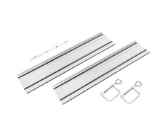 Kreipiamieji bėgiai GRAPHITE 2 x 700 mm su jungtimi ir spaustukais