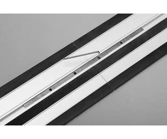 Kreipiamieji bėgiai GRAPHITE 2 x 700 mm su jungtimi ir spaustukais