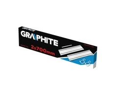 Kreipiamieji bėgiai GRAPHITE 2 x 700 mm su jungtimi ir spaustukais