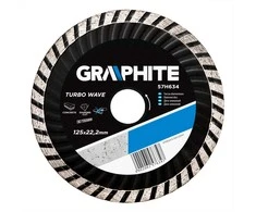 Deimantinis šlifuoklis Graphite 125x22,2 mm turbo wave (57H634)