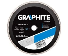 Deimantinis diskas GRAPHITE 57H646, skersmuo 230mm, vientisas