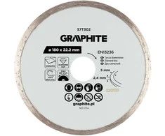 Graphite Deimantinis pjovimo diskas, 180 x 22,2 mm, šlapiam pjovimui