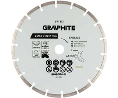 Graphite Deimantinis segmentinis pjovimo diskas, 230 x 22,2 mm, sausam pjovimui