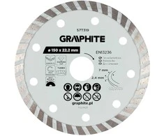 Graphite Turbo pjovimo deimantinis diskas, 150 x 22,22 mm, sausam pjovimui