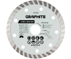 Graphite Turbo pjovimo deimantinis diskas, 125 x 22,22 mm, sausam pjovimui